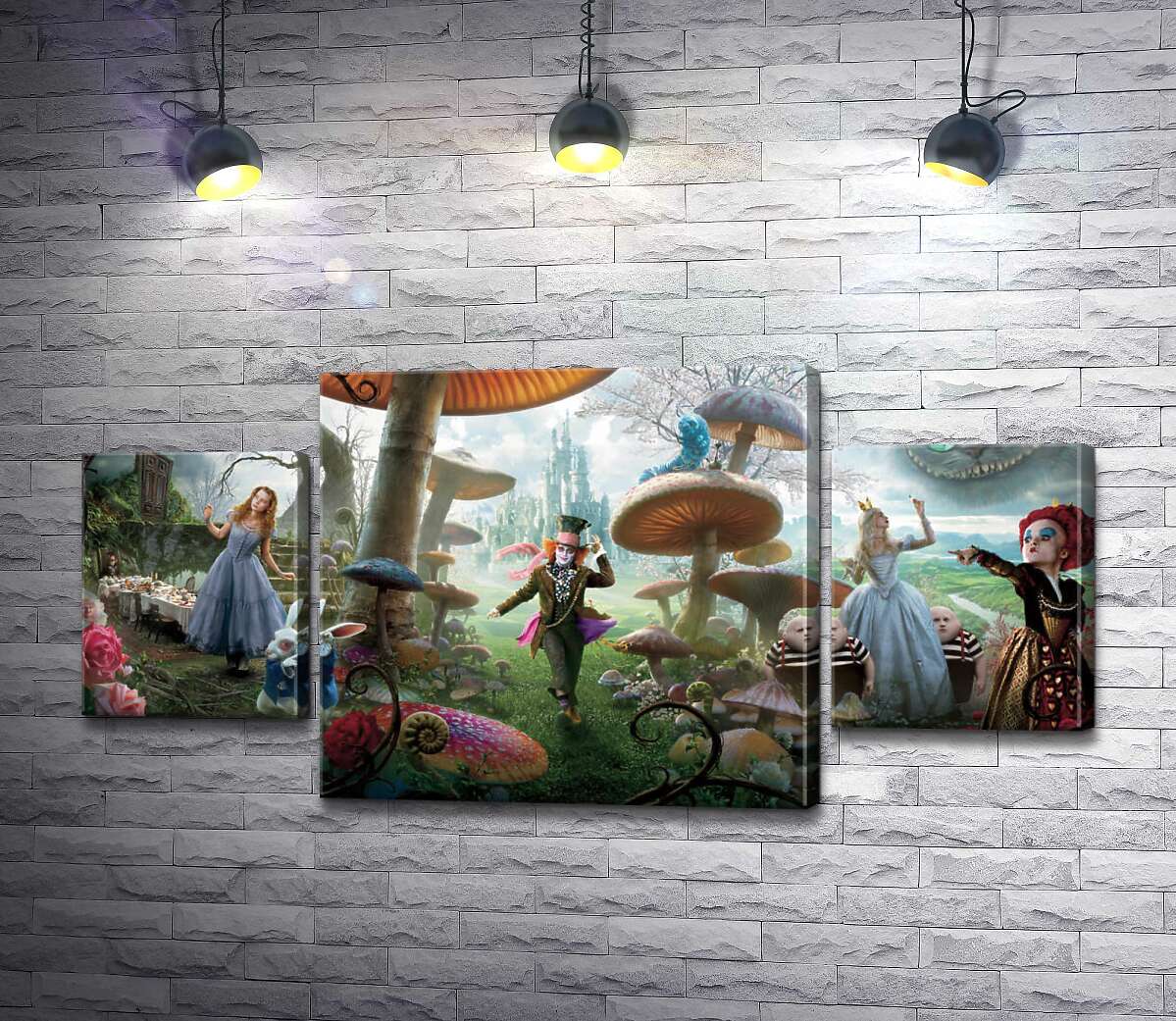 

Модульная картина ArtPoster Причудливый постер к фильму "Алиса в стране чудес" (Alice in Wonderland) 80x40 см Модуль №7