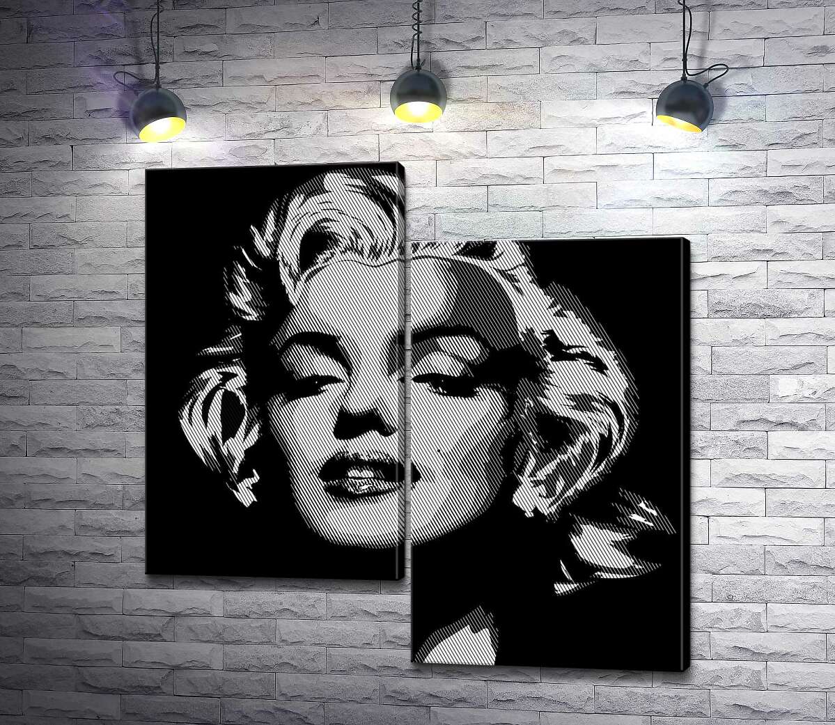 

Модульная картина ArtPoster Оттенки серого в портрете легендарной Мэрилин Монро (Marilyn Monroe) 130x131 см Модуль №5