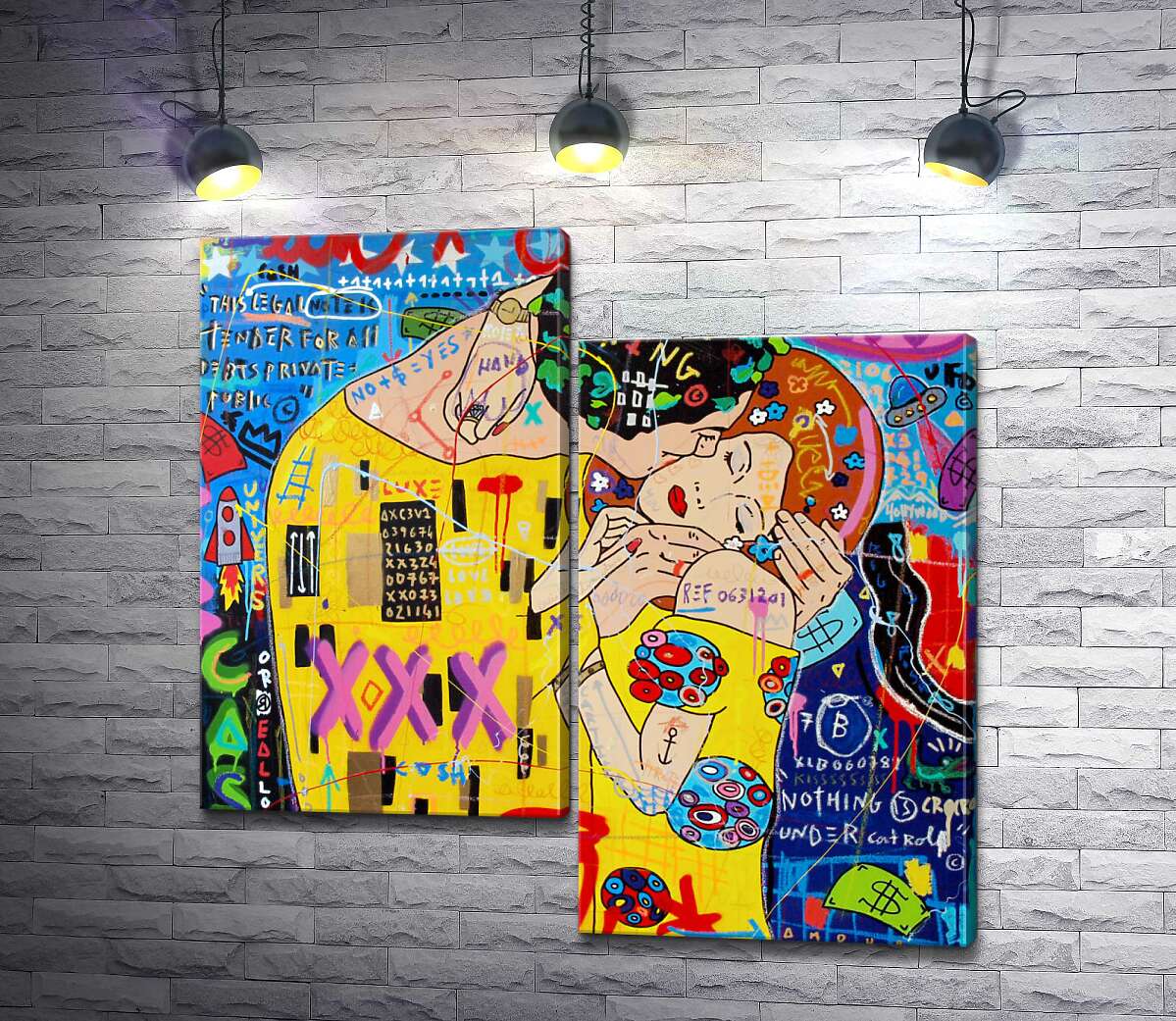 

Модульная картина ArtPoster Поцелуй (Kiss) – Джисбар 100x100 см Модуль №5