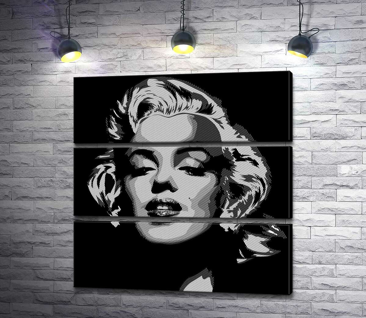 

Модульная картина ArtPoster Оттенки серого в портрете легендарной Мэрилин Монро (Marilyn Monroe) 60x60 см Модуль №13