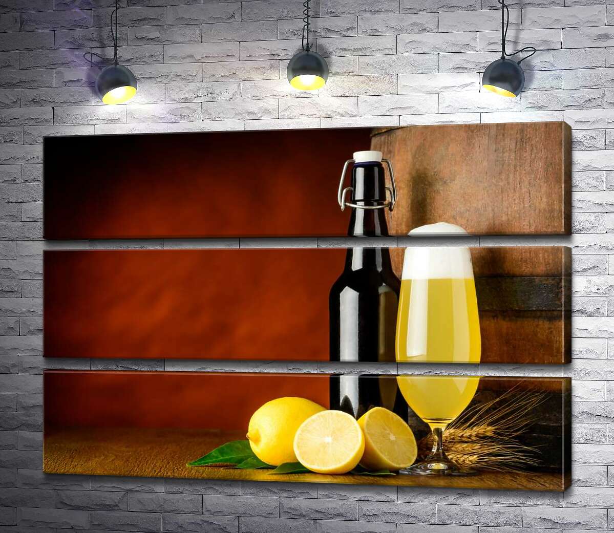 

Модульная картина ArtPoster Особенный вкус пива с лимоном 100x69 см Модуль №13