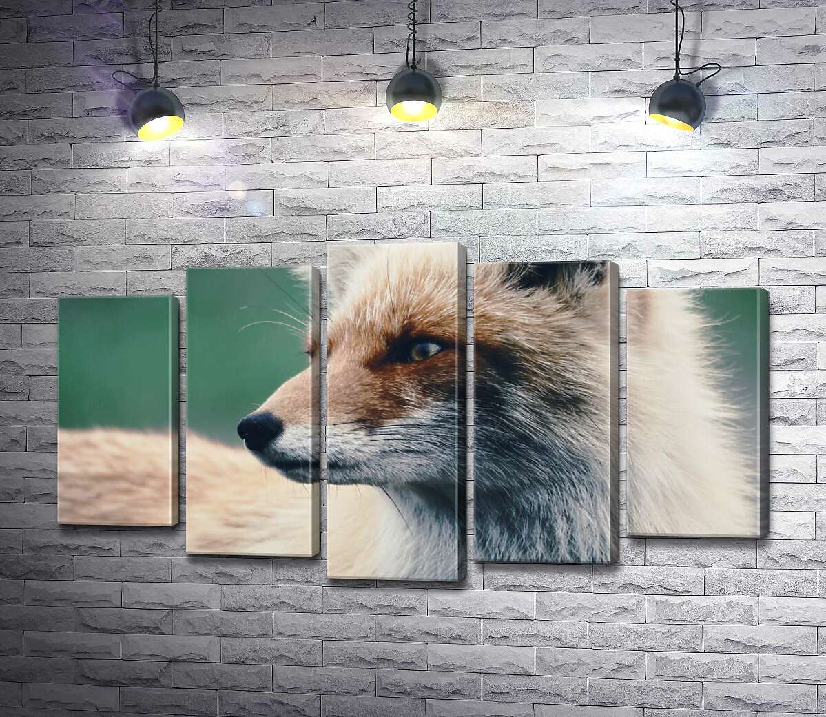 

Модульная картина ArtPoster Пастельный силуэт пушистой лисы 130x74 см Модуль №26
