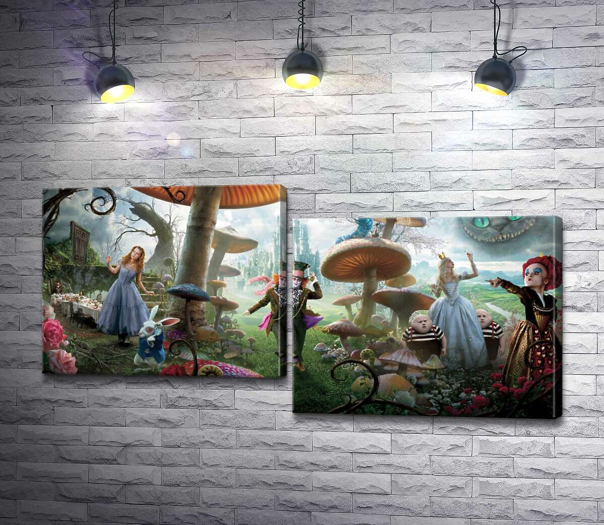 

Модульная картина ArtPoster Причудливый постер к фильму "Алиса в стране чудес" (Alice in Wonderland) 100x50 см Модуль №5