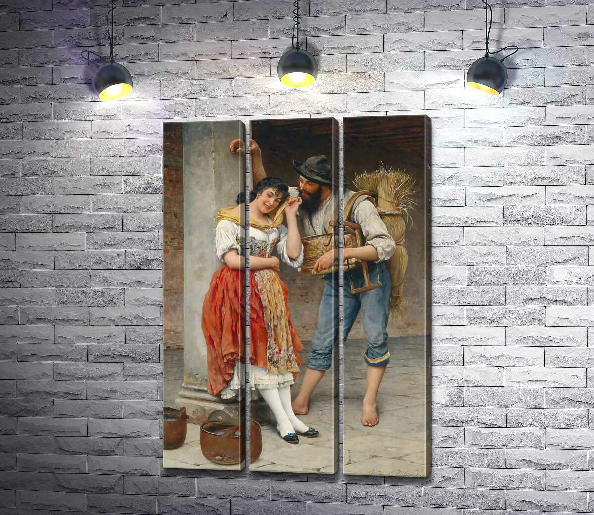 

Модульная картина ArtPoster Паук и муха (The Spider and the Fly) - Эжен де Блаас (Eugene de Blaas) 102x150 см Модуль №11