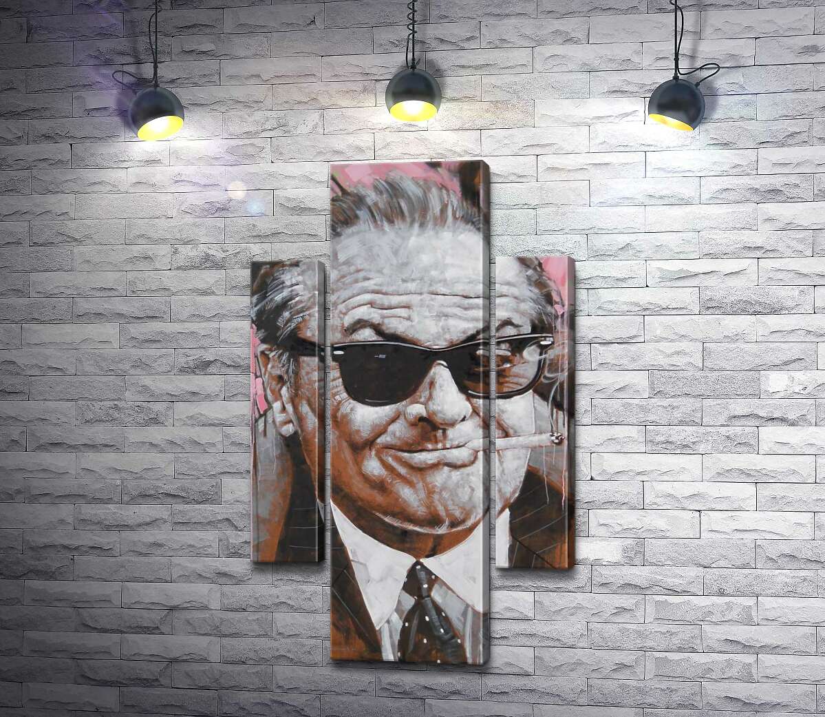 

Модульная картина ArtPoster Портрет улыбающегося Джека Николсона (Jack Nicholson) с сигаретой в зубах 100x178 см Модуль №7