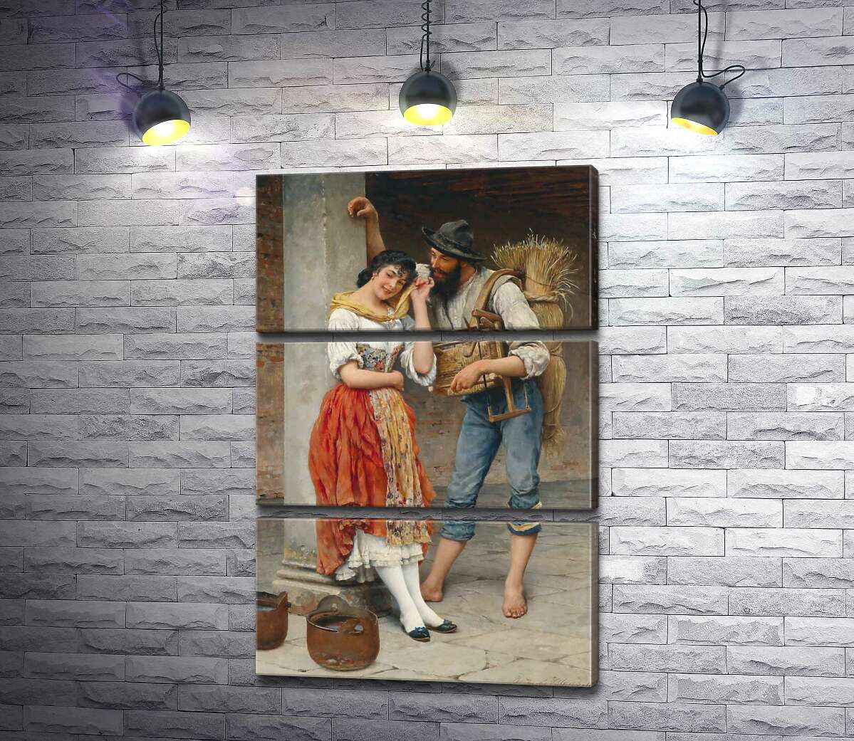 

Модульная картина ArtPoster Паук и муха (The Spider and the Fly) - Эжен де Блаас (Eugene de Blaas) 100x150 см Модуль №13