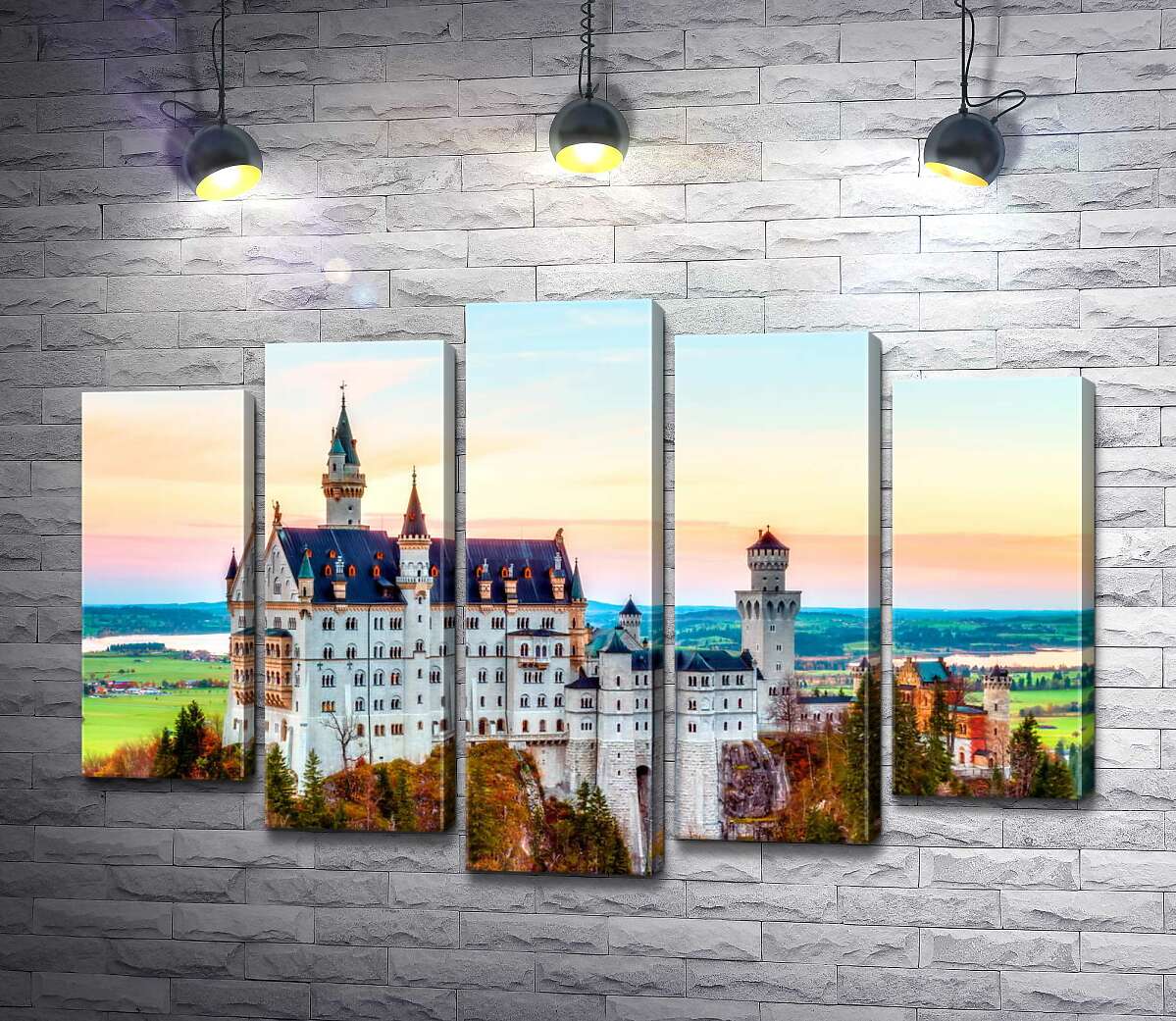 

Модульная картина ArtPoster Осень на холмах вокруг замка Нойшванштайн 130x88 см Модуль №26