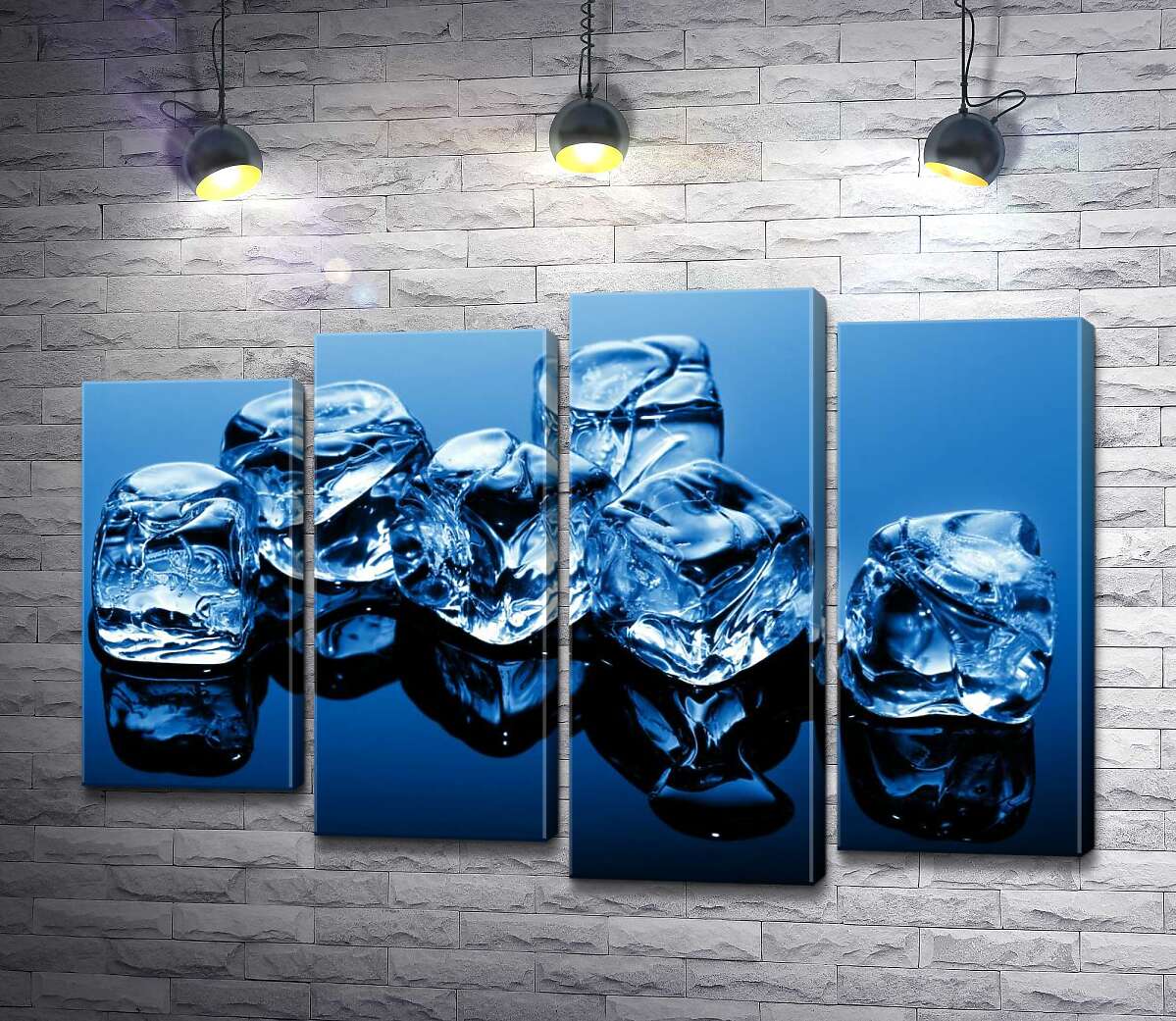 

Модульная картина ArtPoster Плавные формы кубиков льда 80x54 см Модуль №21