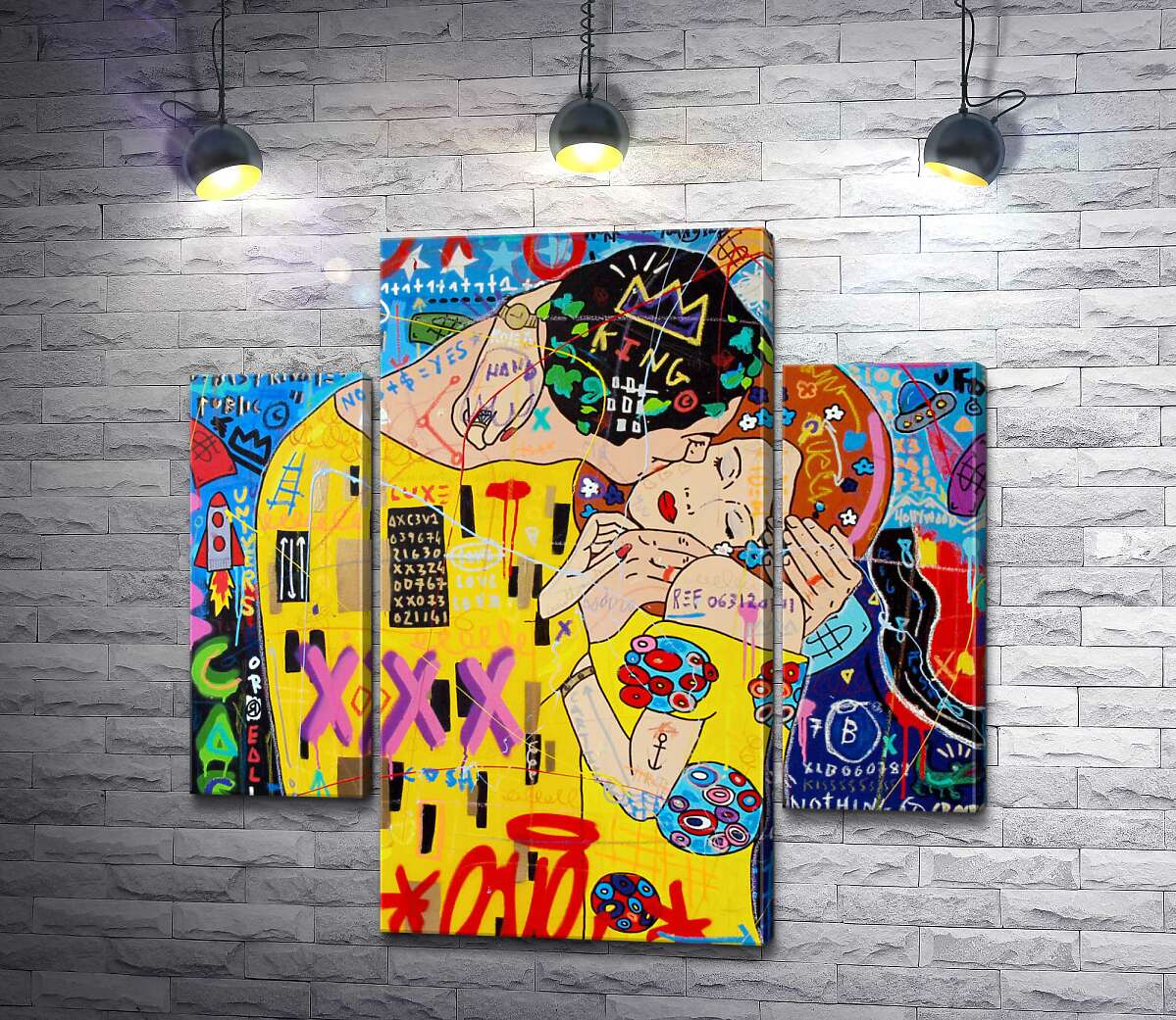 

Модульная картина ArtPoster Поцелуй (Kiss) – Джисбар 131x130 см Модуль №7