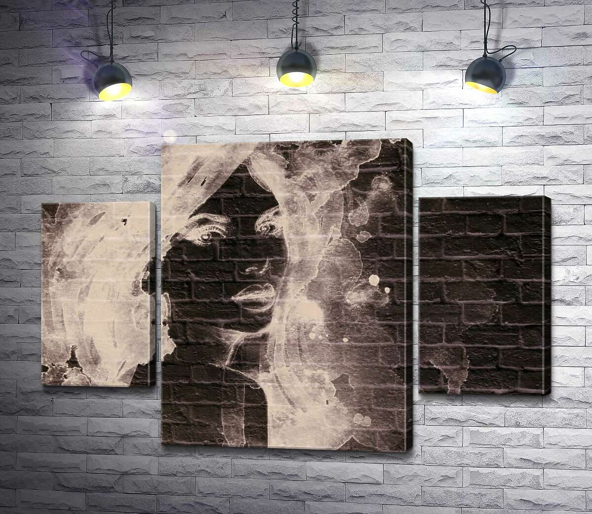 

Модульная картина ArtPoster Портрет девушки на стене 131x89 см Модуль №7