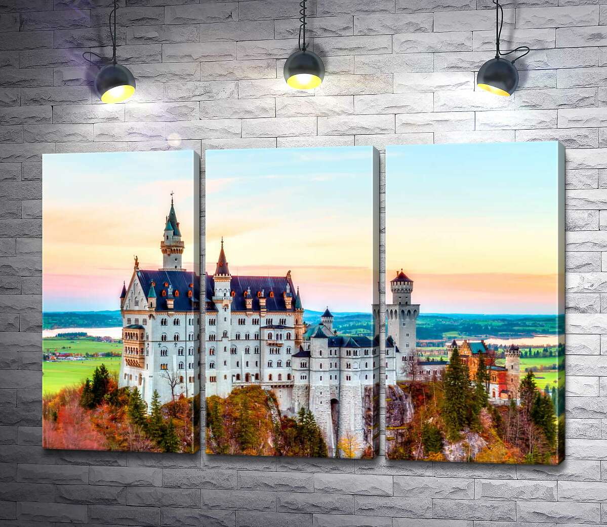 

Модульная картина ArtPoster Осень на холмах вокруг замка Нойшванштайн 132x87 см Модуль №11