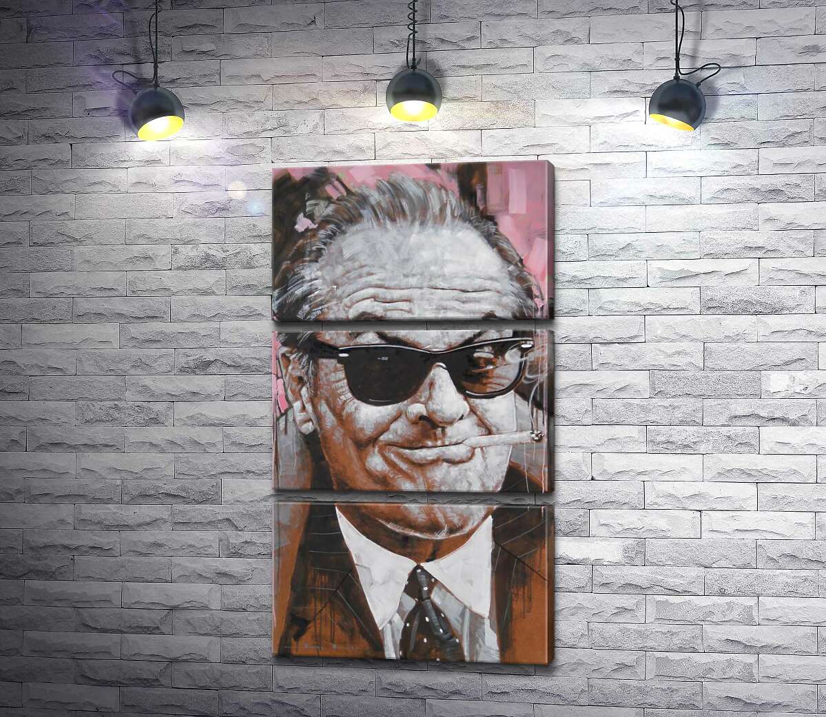 

Модульная картина ArtPoster Портрет улыбающегося Джека Николсона (Jack Nicholson) с сигаретой в зубах 130x228 см Модуль №13
