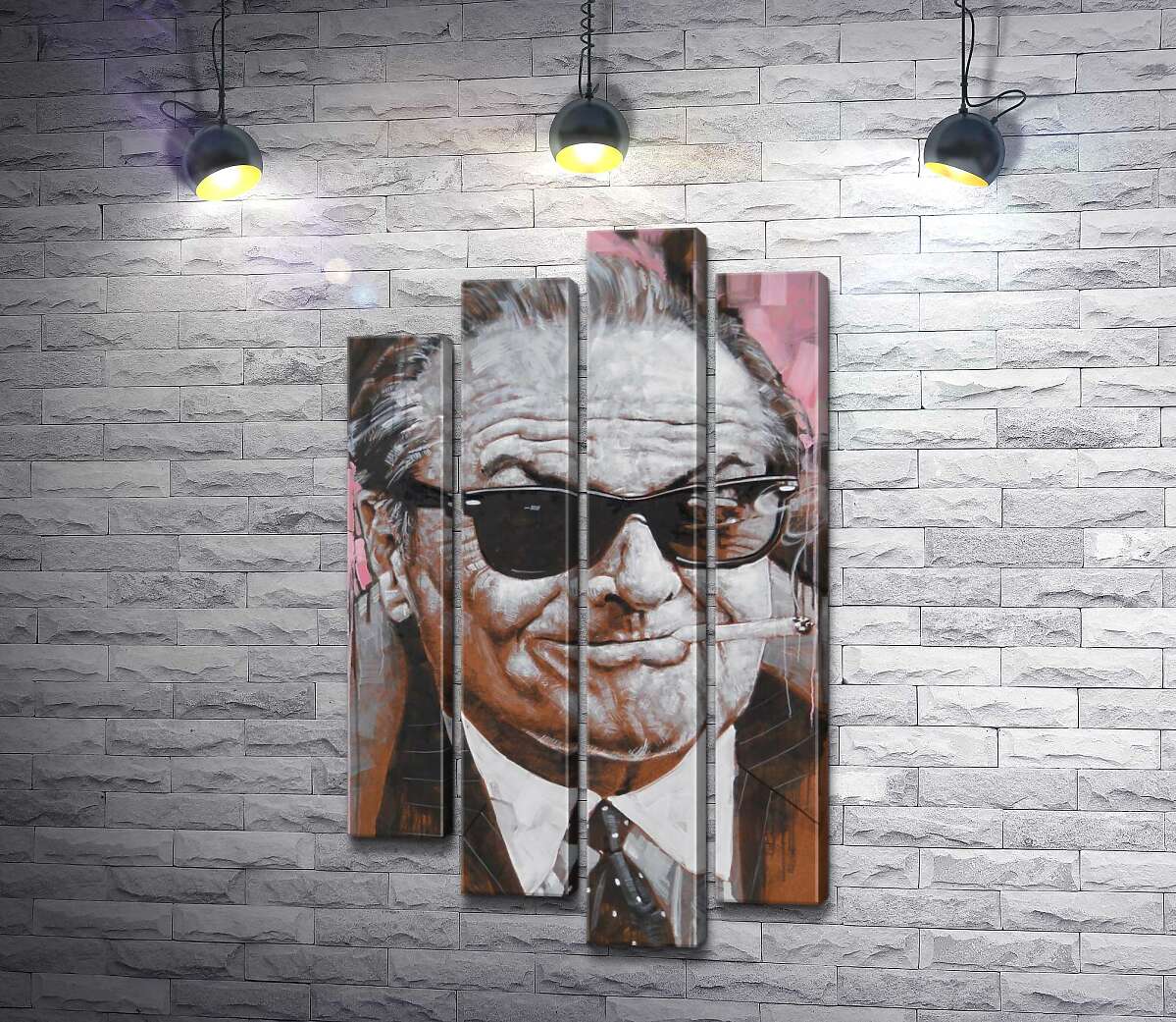 

Модульная картина ArtPoster Портрет улыбающегося Джека Николсона (Jack Nicholson) с сигаретой в зубах 100x178 см Модуль №21