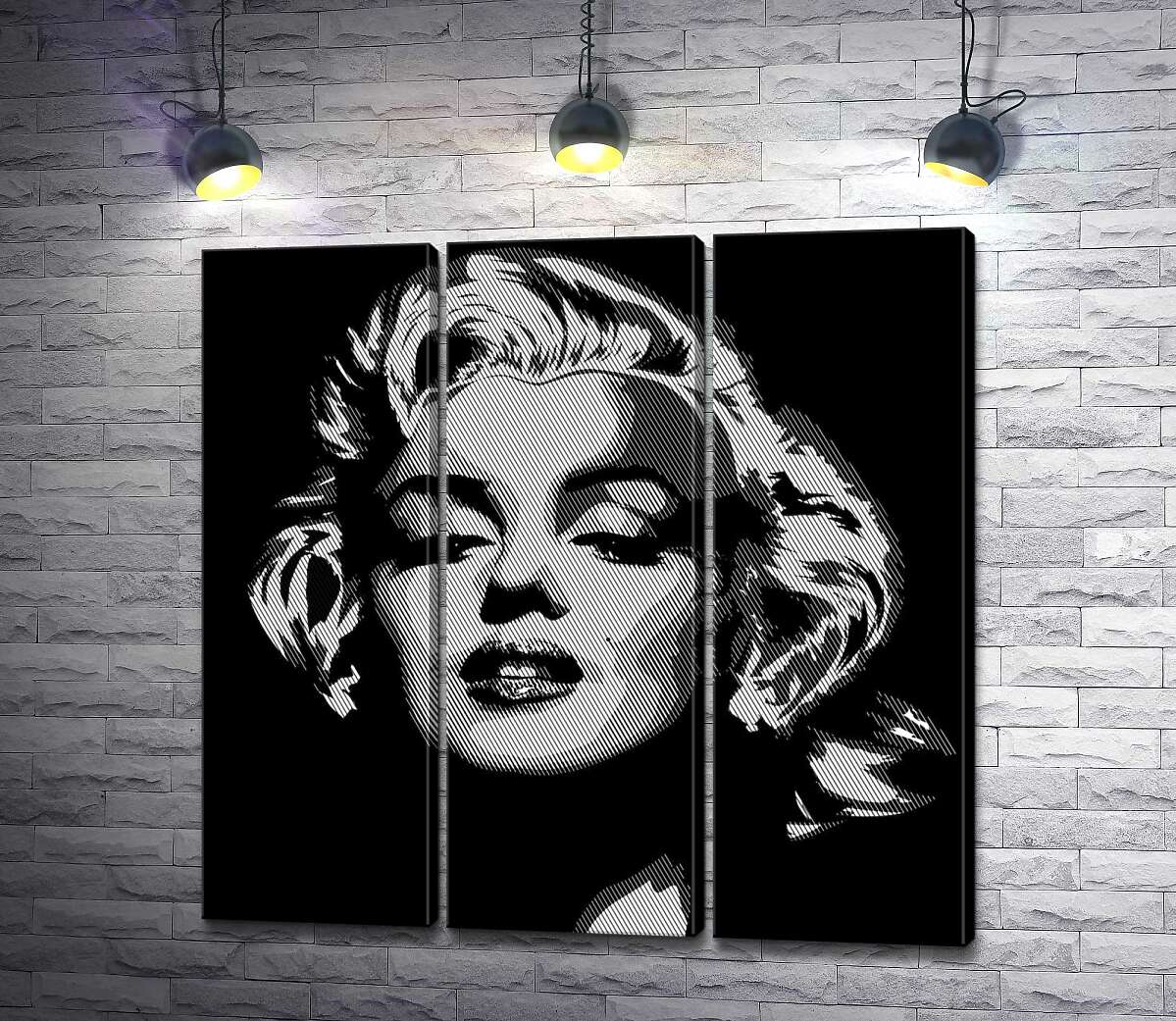 

Модульная картина ArtPoster Оттенки серого в портрете легендарной Мэрилин Монро (Marilyn Monroe) 132x130 см Модуль №11