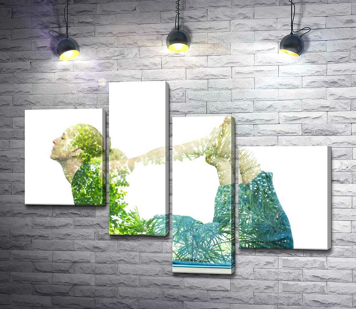 

Модульная картина ArtPoster Природа оживает в позе йоги 130x95 см Модуль №20