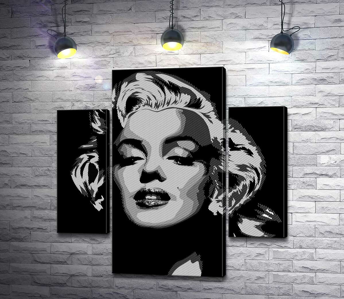 

Модульная картина ArtPoster Оттенки серого в портрете легендарной Мэрилин Монро (Marilyn Monroe) 100x100 см Модуль №7