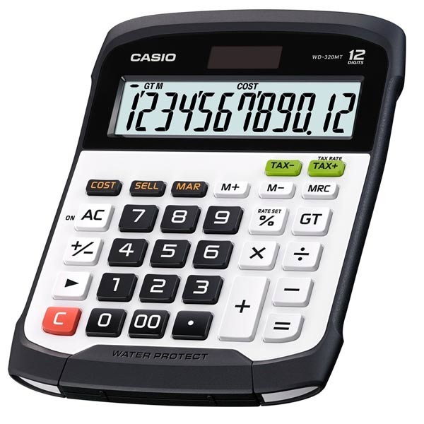 

Калькулятор Casio настольный 12 разрядный водостойкий 169х109х33 (WM-320MT-W-EC)