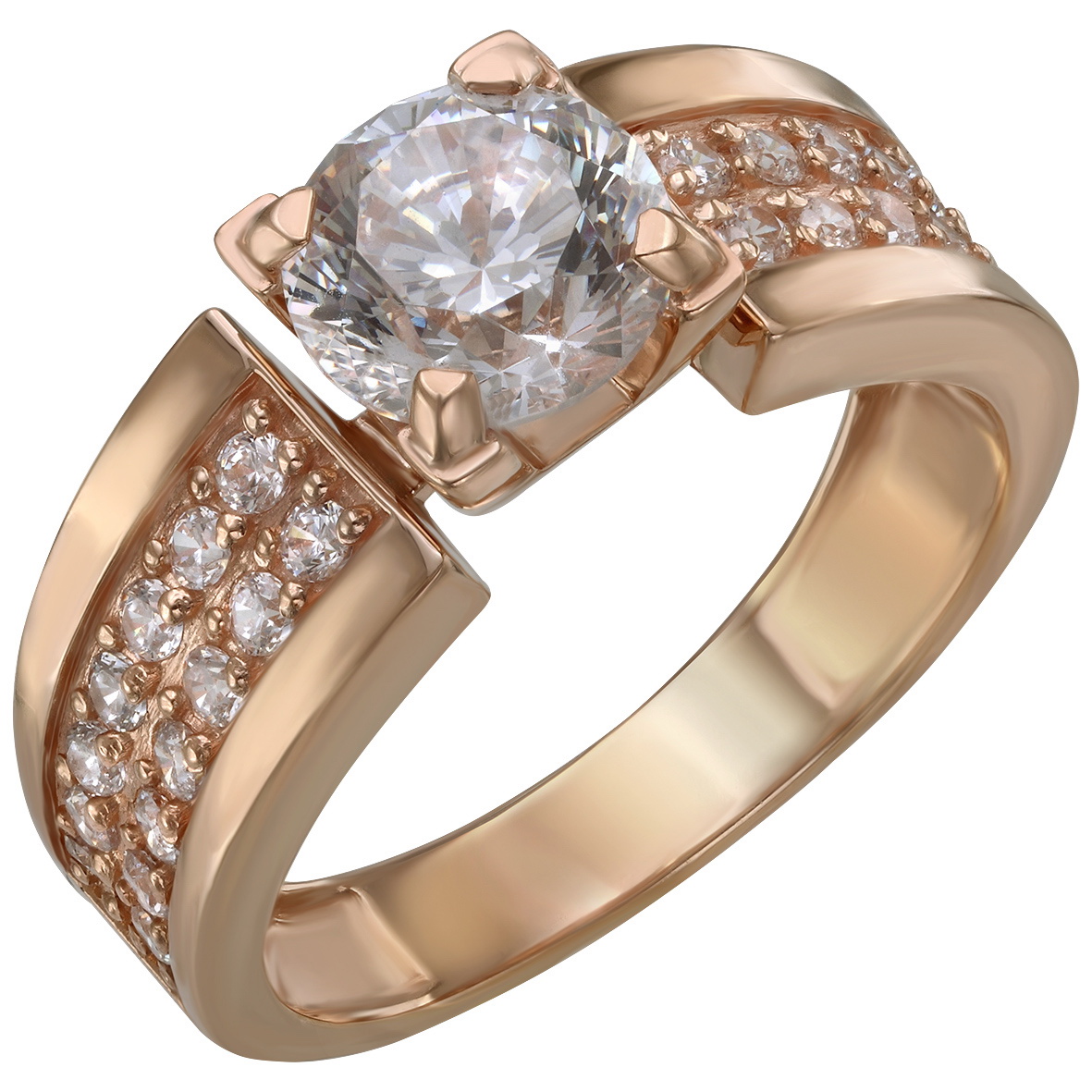 

Золотое кольцо с фианитами Tango Jewellery Company 380450 размер 17