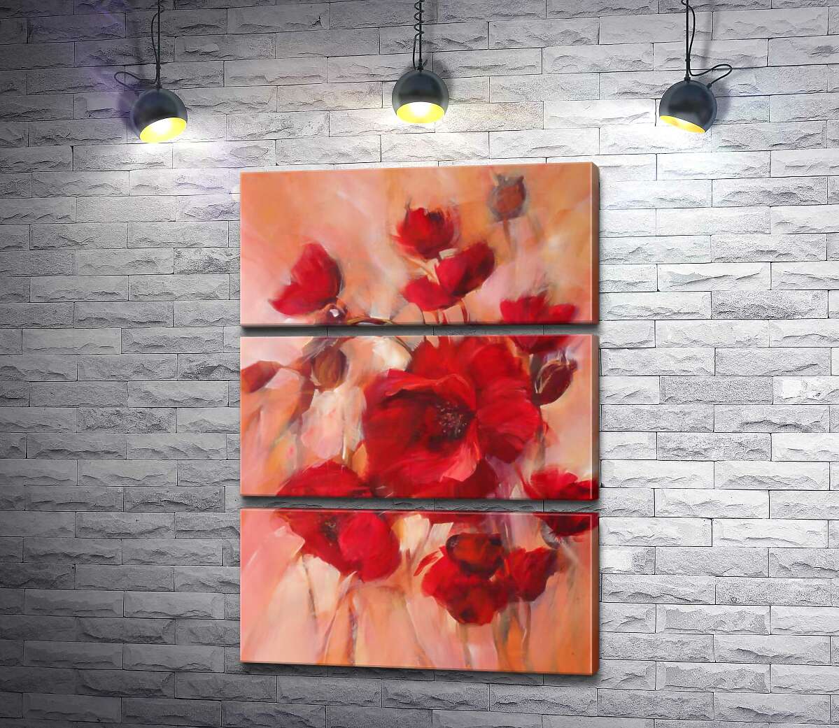 

Модульная картина ArtPoster Пышные головки мака наклонились на тонких стеблях 130x183 см Модуль №13