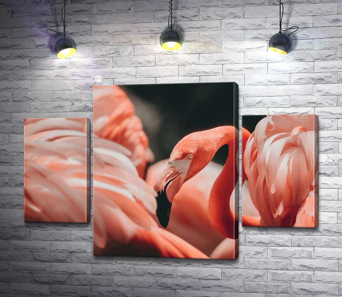 

Модульная картина ArtPoster Розовые облака из оперения фламинго 80x54 см Модуль №7