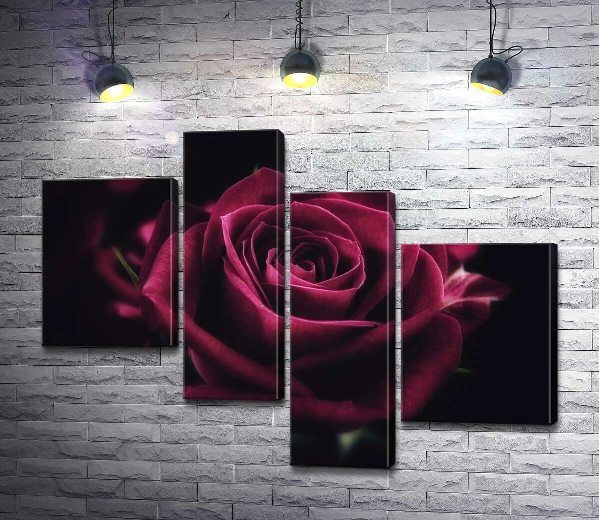 

Модульная картина ArtPoster Роскошный цветок розы оттенка румба 130x99 см Модуль №20