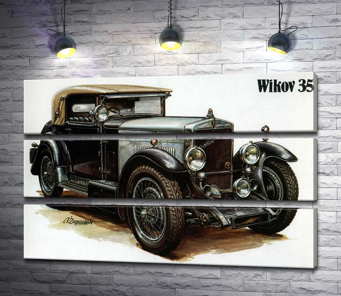 

Модульная картина ArtPoster Ретро-автомобиль Wikov 35 130x84 см Модуль №13