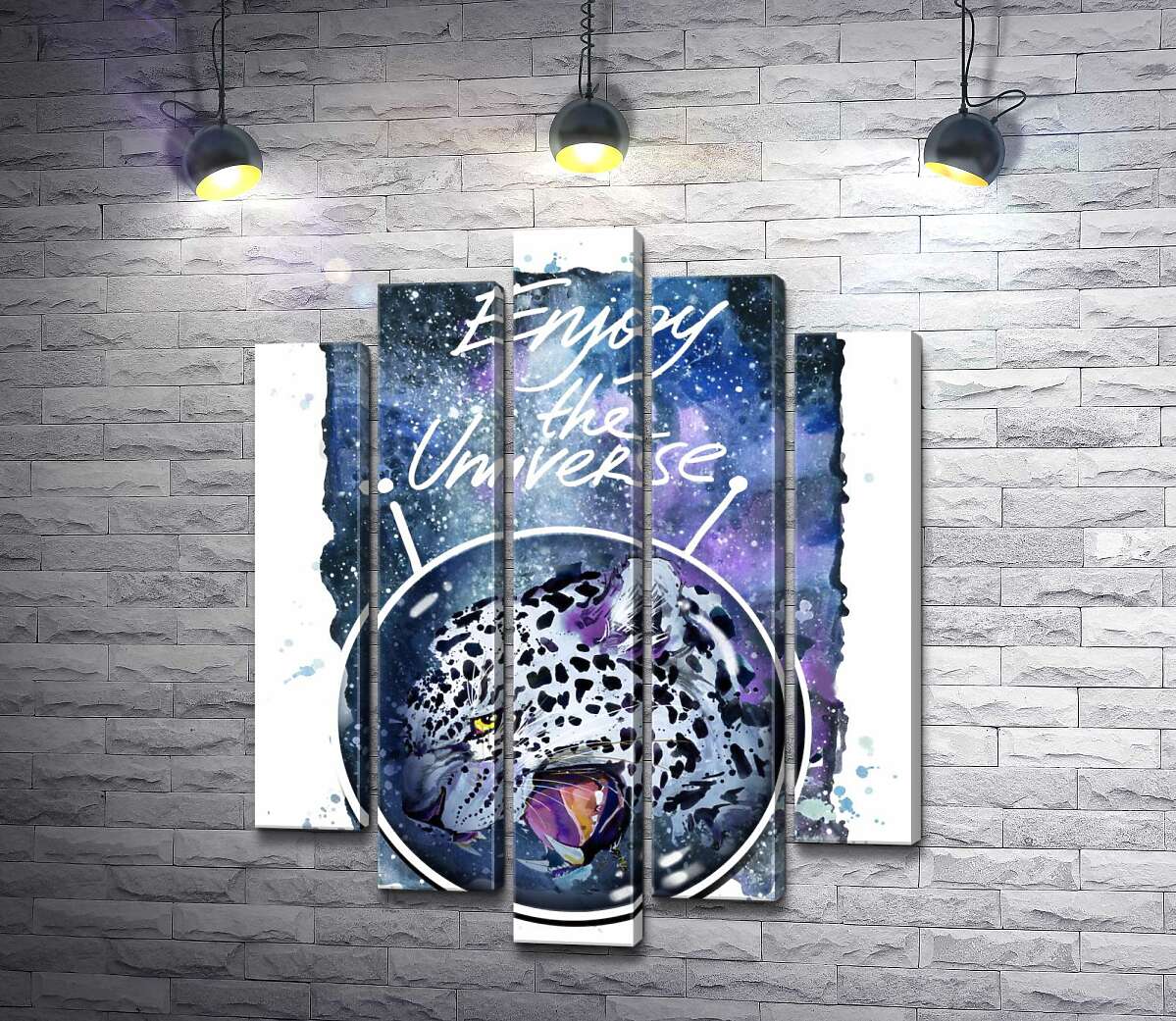 

Модульная картина ArtPoster Пятнистый леопард в космосе под названием "Enjoy the Universe" 130x168 см Модуль №26