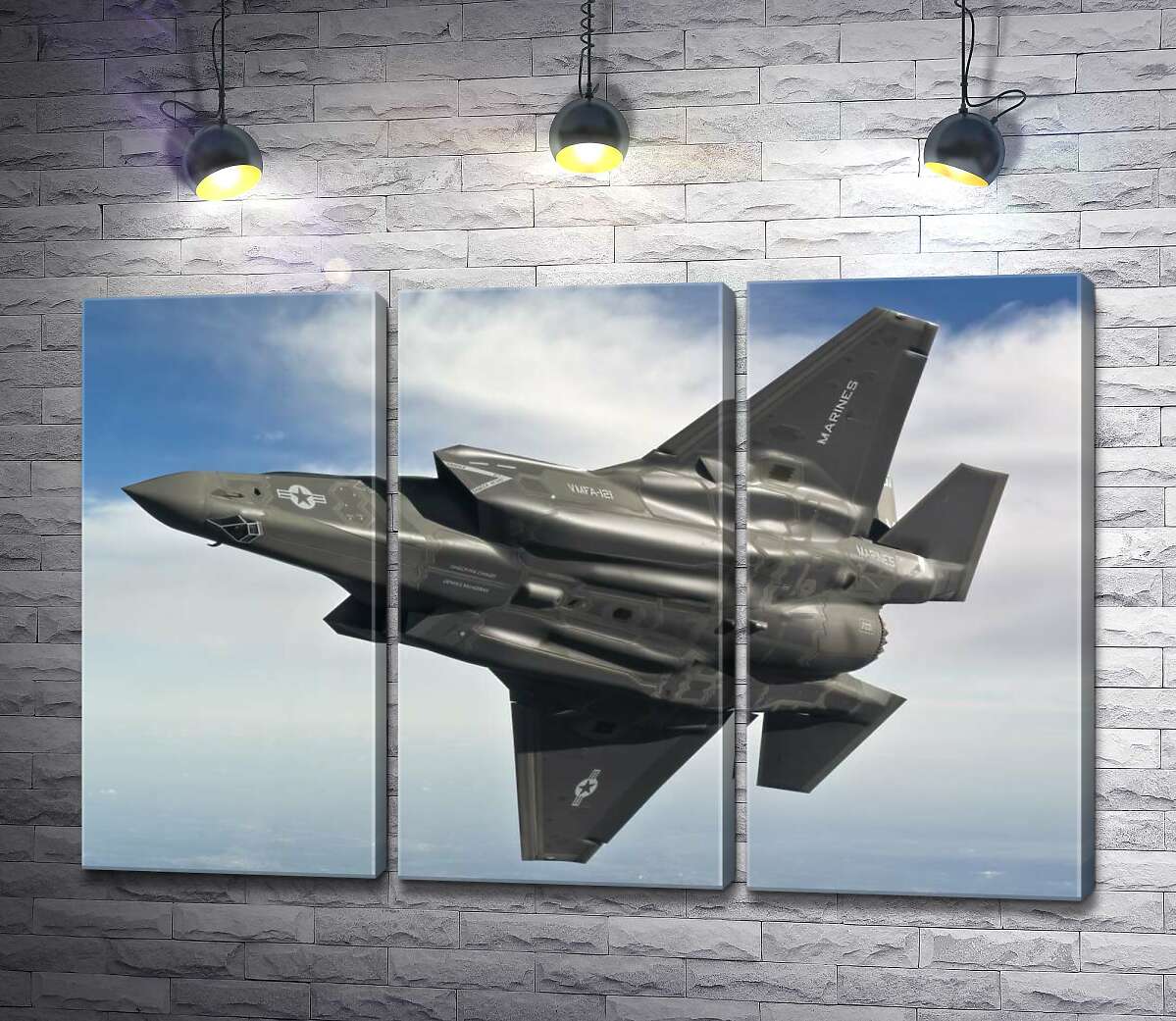 

Модульная картина ArtPoster Сверхзвуковой американский истребитель-бомбардировщик в полете 60x40 см Модуль №11