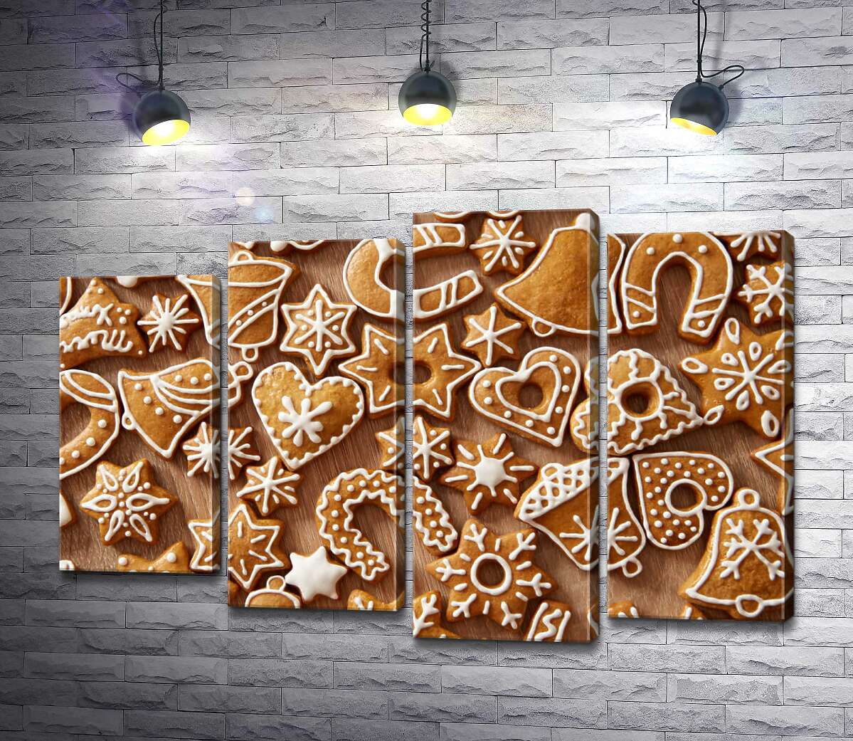 

Модульная картина ArtPoster Рождественский орнамент имбирного печенья 100x69 см Модуль №21