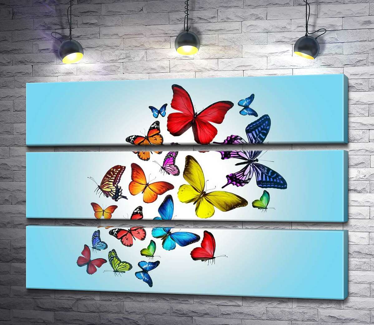 

Модульная картина ArtPoster Радужная стая бабочек 90x60 см Модуль №13