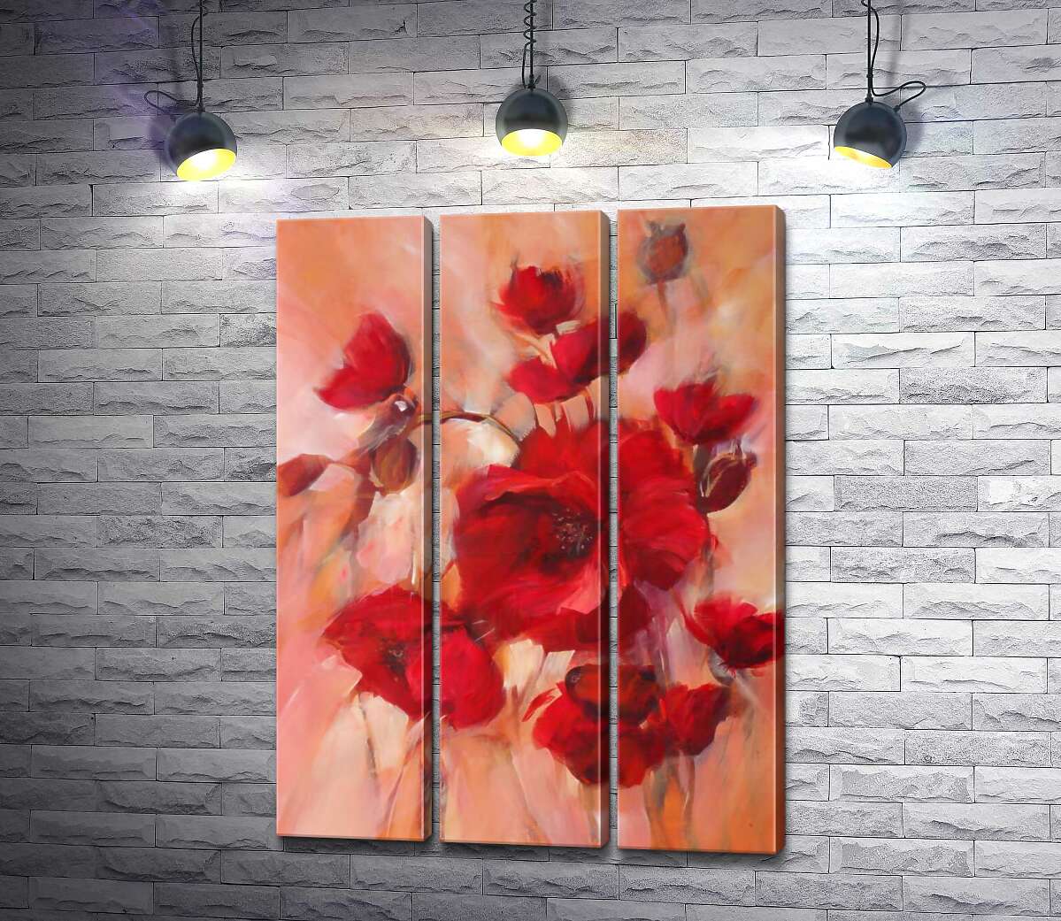

Модульная картина ArtPoster Пышные головки мака наклонились на тонких стеблях 60x84 см Модуль №11