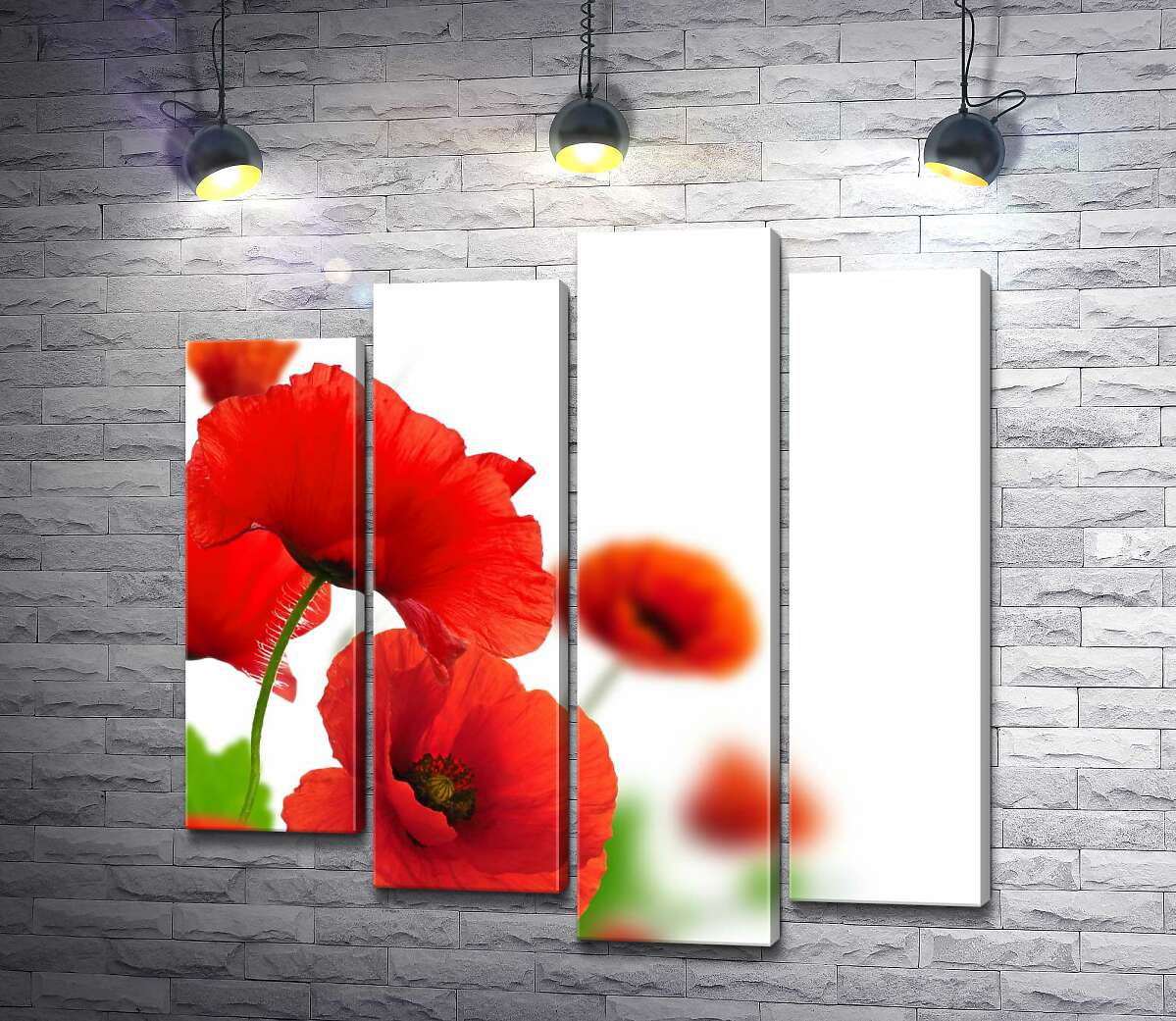 

Модульная картина ArtPoster Роскошные головки красных маков на хрупких стеблях 100x101 см Модуль №21