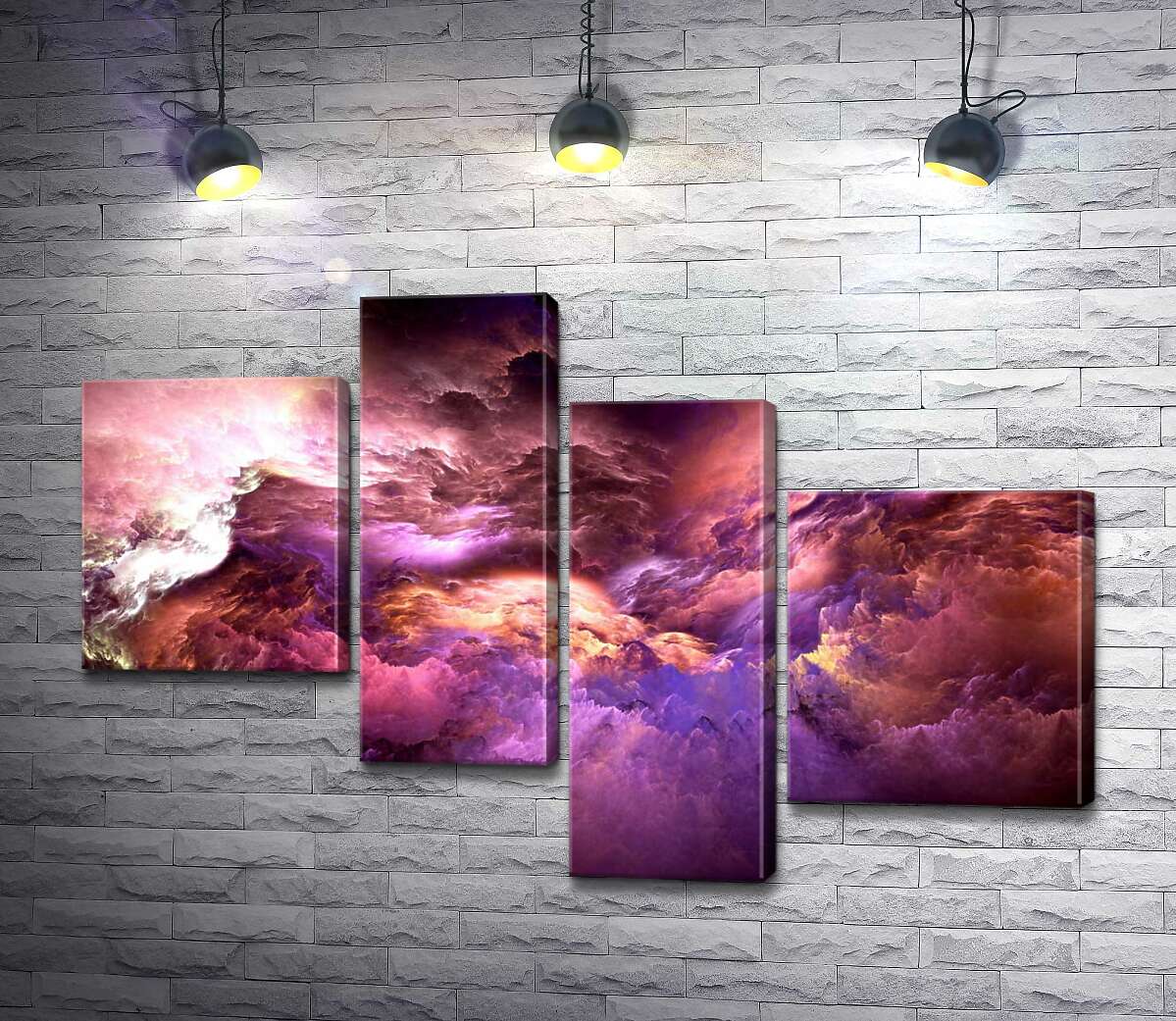 

Модульная картина ArtPoster Розовые переливы облачной абстракции 100x69 см Модуль №20