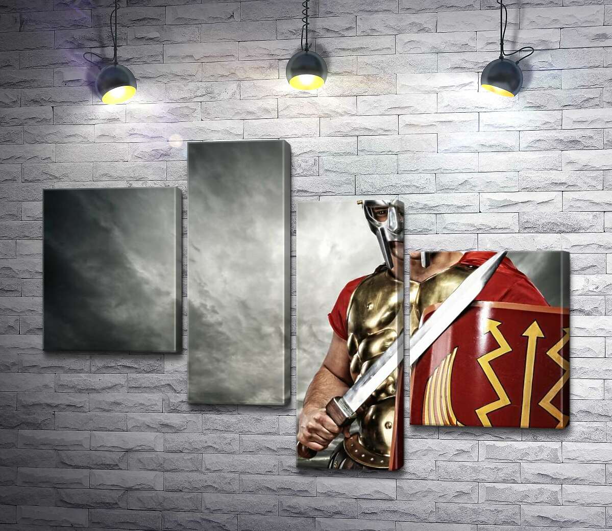 

Модульная картина ArtPoster Римский легионер с мечом и щитом 100x73 см Модуль №20