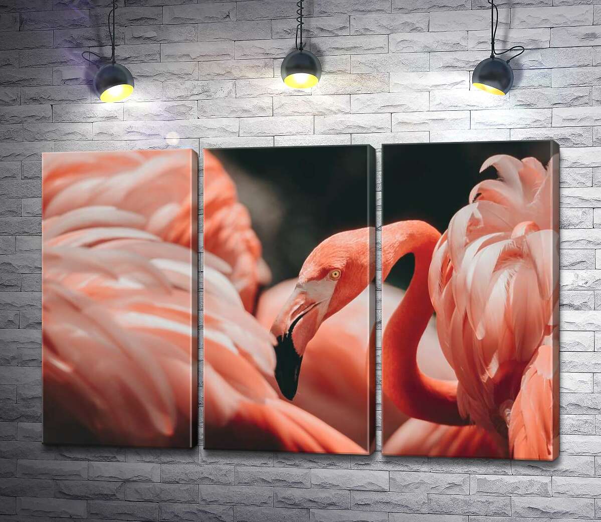 

Модульная картина ArtPoster Розовые облака из оперения фламинго 60x40 см Модуль №11