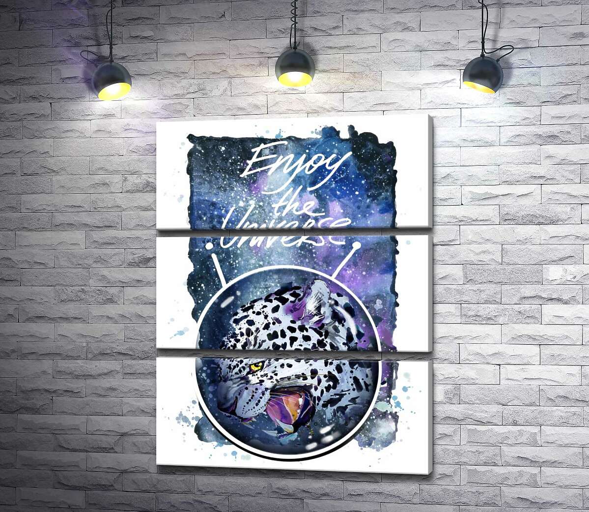 

Модульная картина ArtPoster Пятнистый леопард в космосе под названием "Enjoy the Universe" 50x66 см Модуль №13