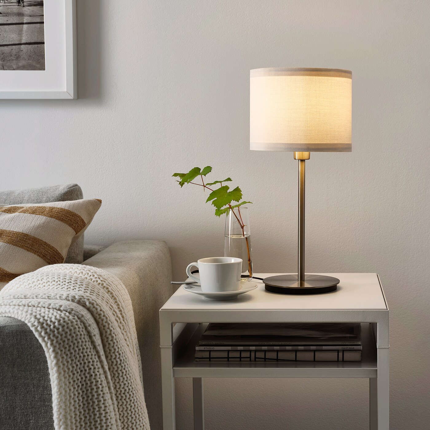 

Лампа настільна, білий/нікельований RINGSTA SKAFTET IKEA 893.859.52