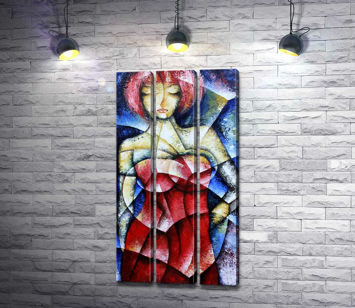 

Модульная картина ArtPoster Смелый образ девушки в красном костюме 105x205 см Модуль №11