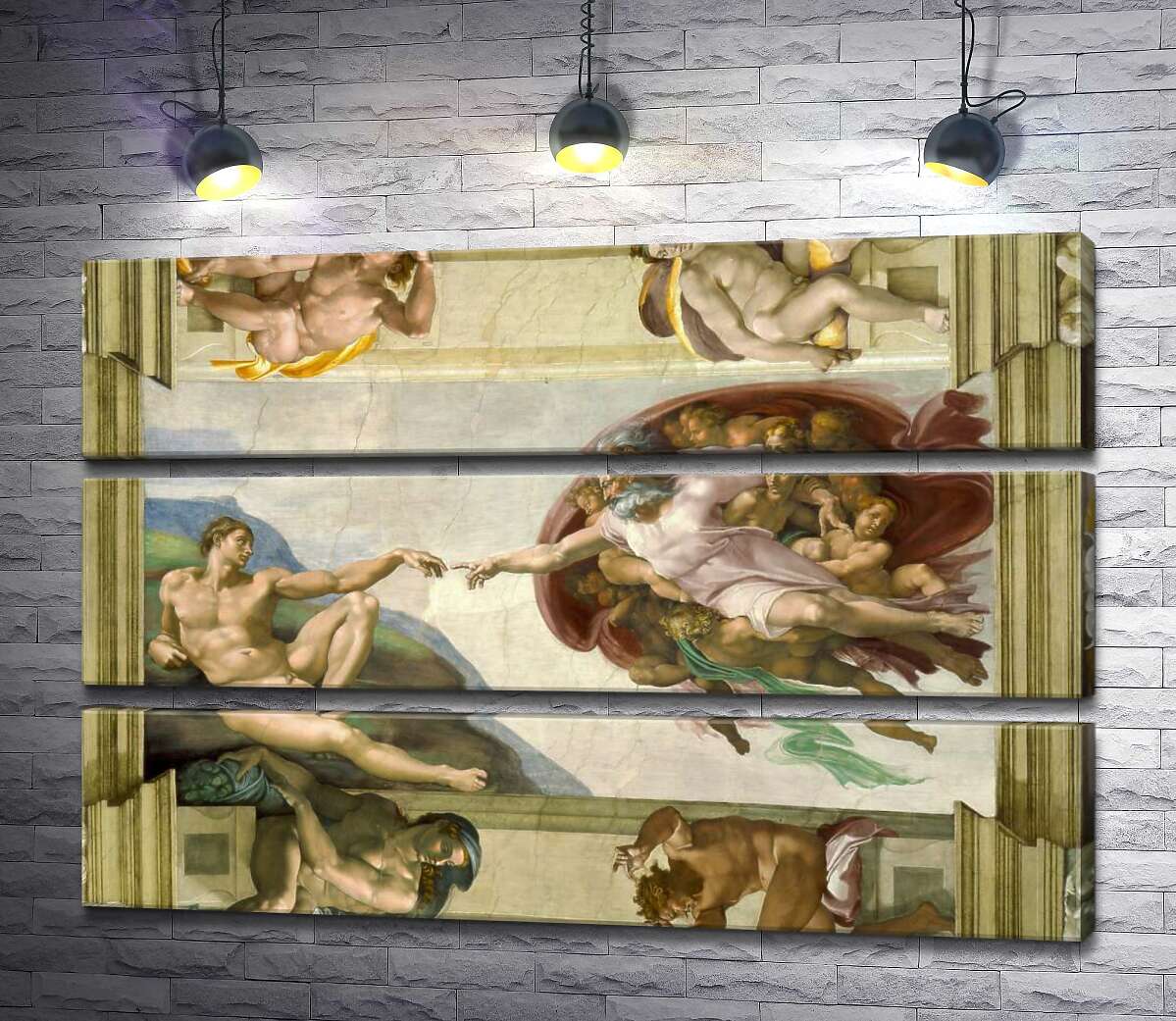 

Модульная картина ArtPoster Создание Адама (La creazione di Adamo) - Микеланджело Буонарроти (Michelangelo Buonarroti) 100x69 см Модуль №13