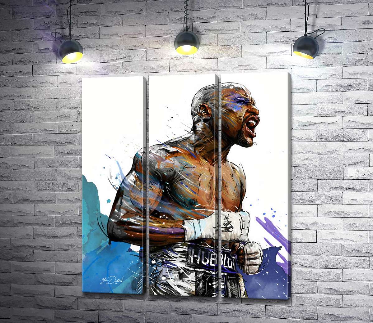 

Модульная картина ArtPoster Сильный дух победителя в боксере Флойде Мейвезере (Floyd Mayweather) 102x119 см Модуль №11
