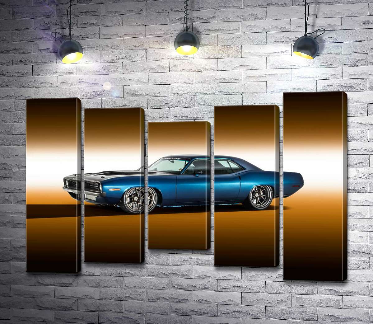 

Модульная картина ArtPoster Синий автомобиль Dodge Muscle 130x88 см Модуль №28