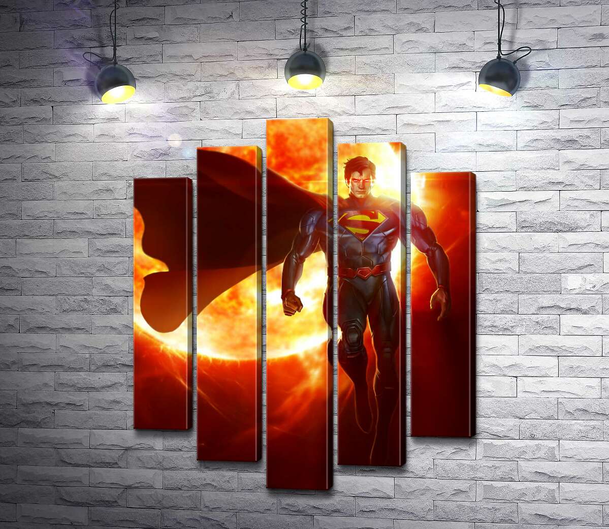 

Модульная картина ArtPoster Супермен на фоне раскаленного солнечного шара 100x131 см Модуль №26