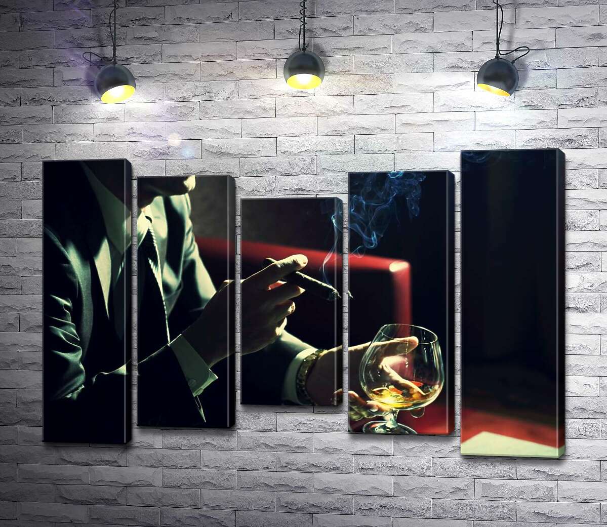 

Модульная картина ArtPoster Сигара и алкоголь: вечерний отдых мужчины 100x69 см Модуль №28