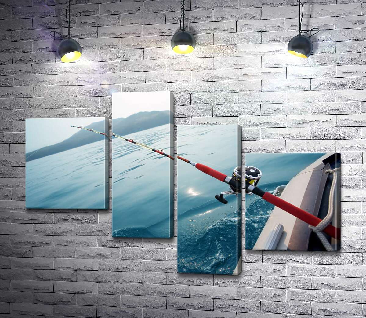 

Модульная картина ArtPoster Среди воды в ожидании улова на заброшенную удочку 130x89 см Модуль №20