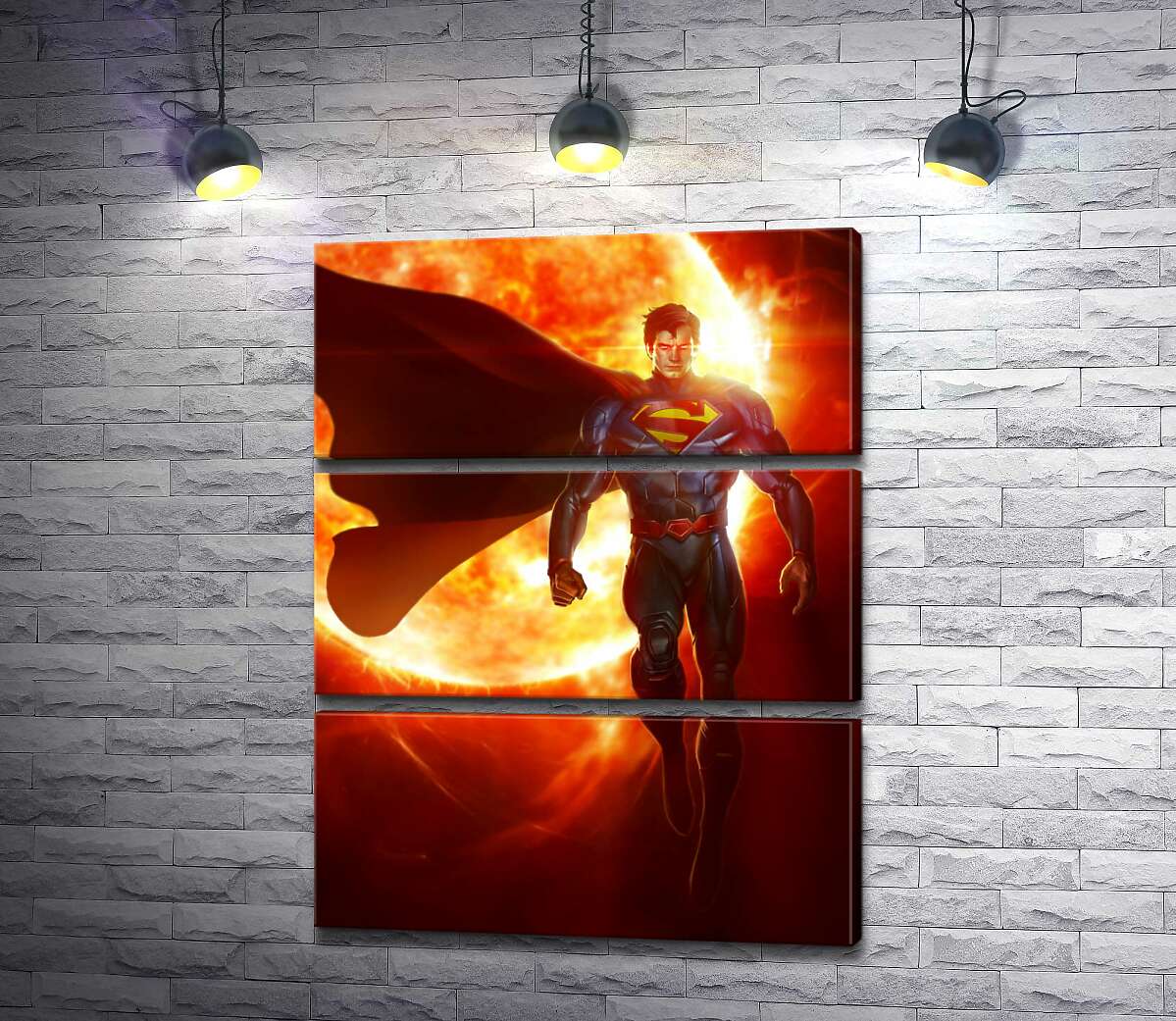 

Модульная картина ArtPoster Супермен на фоне раскаленного солнечного шара 50x66 см Модуль №13