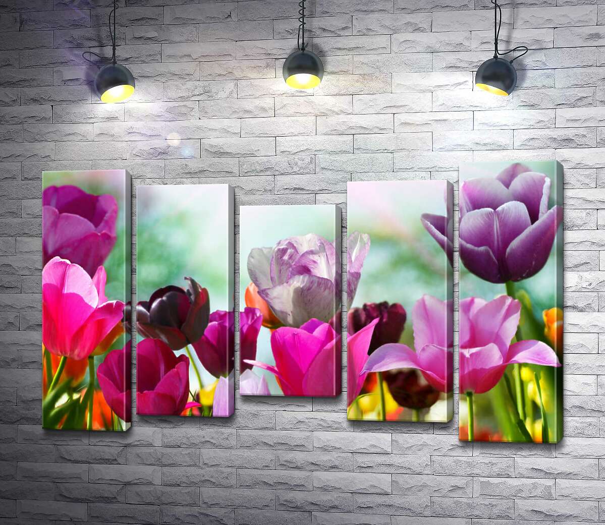 

Модульная картина ArtPoster Сочные краски хрупких тюльпанов 130x82 см Модуль №28