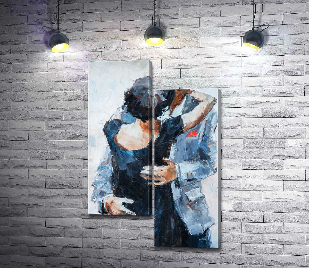 

Модульная картина ArtPoster Сильные руки мужчины нежно обнимают спину девушки в танце 130x200 см Модуль №5