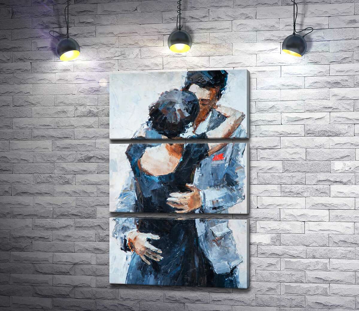 

Модульная картина ArtPoster Сильные руки мужчины нежно обнимают спину девушки в танце 130x201 см Модуль №13