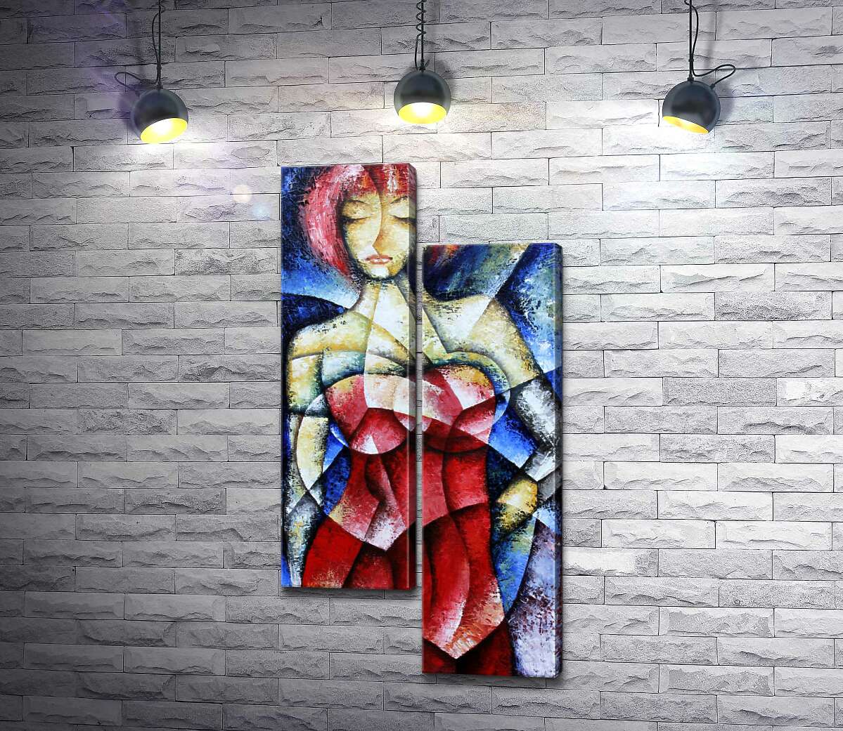 

Модульная картина ArtPoster Смелый образ девушки в красном костюме 100x200 см Модуль №5