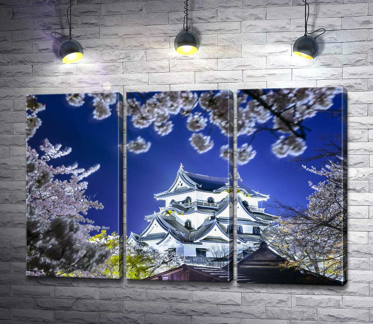 

Модульная картина ArtPoster Средневековый японский замок Хикона (Hikone Castle) весной 132x87 см Модуль №11